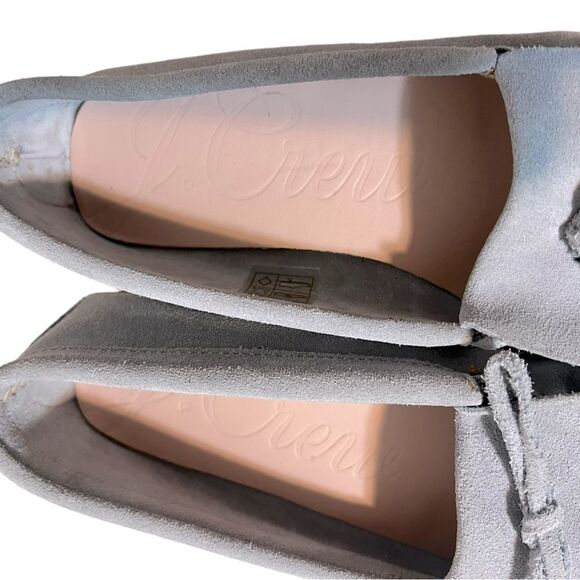 J.Crew Soft unlined suede Moccasin driving loafers in Powder Blue Size 8 - Picture 4 of 10